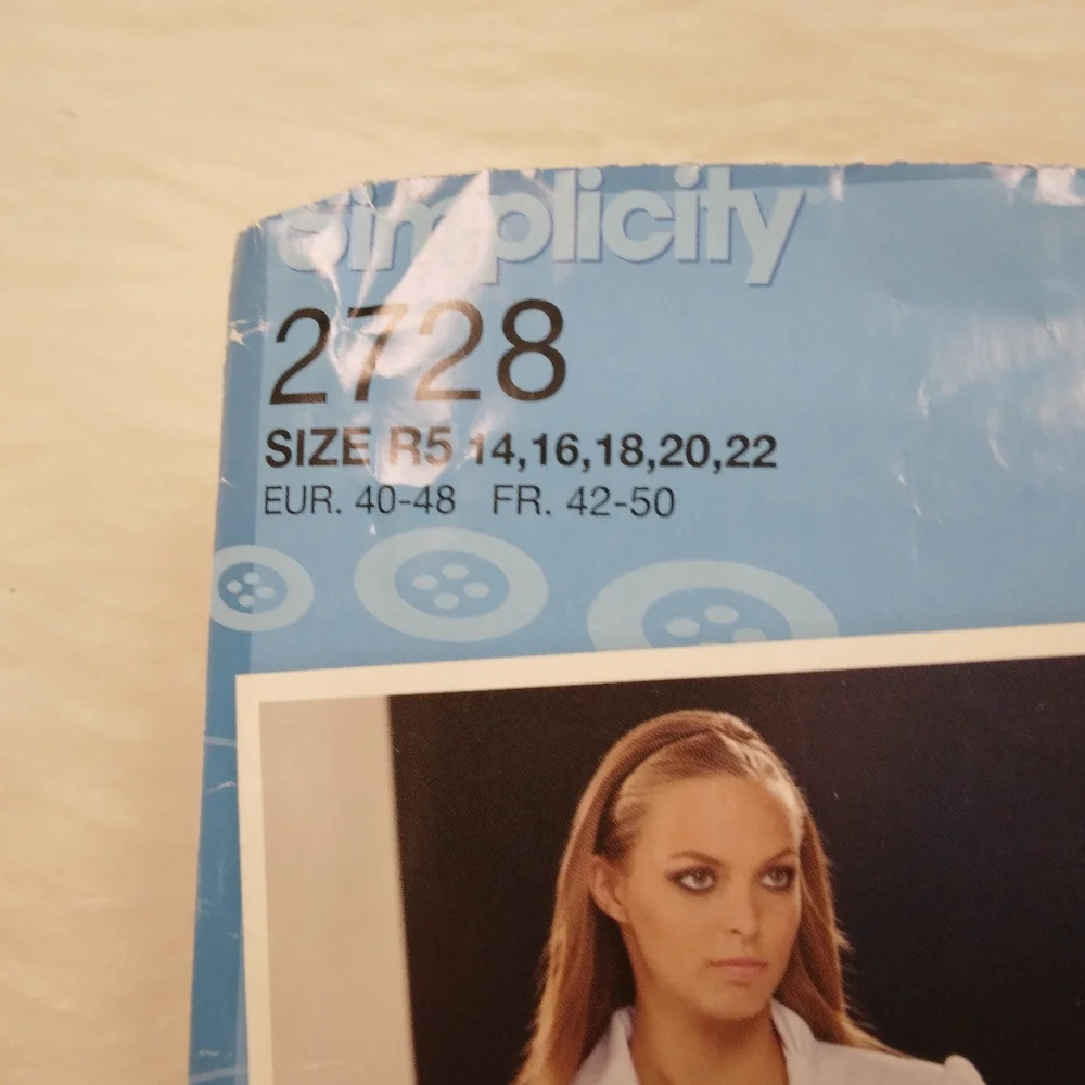 SIMPLICITY 2728 Sz 14-22 Misses Project Runway Jacket in 8 Variations